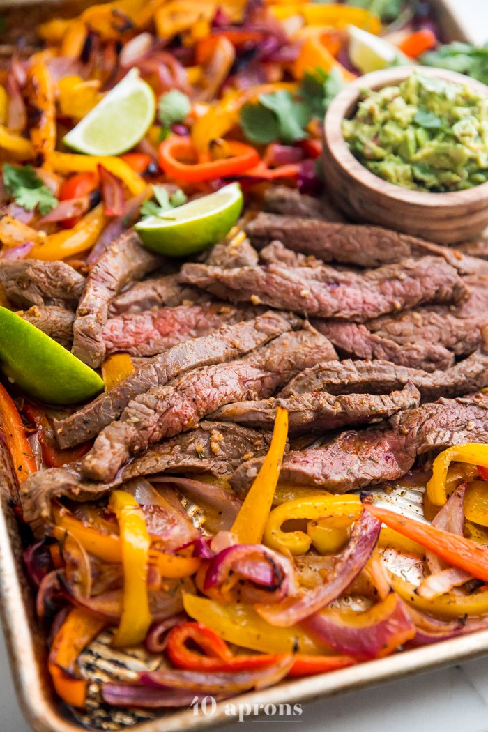 Sheet Pan Fajitas with Steak