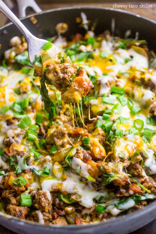 One-Pot Cheesy Taco Skillet