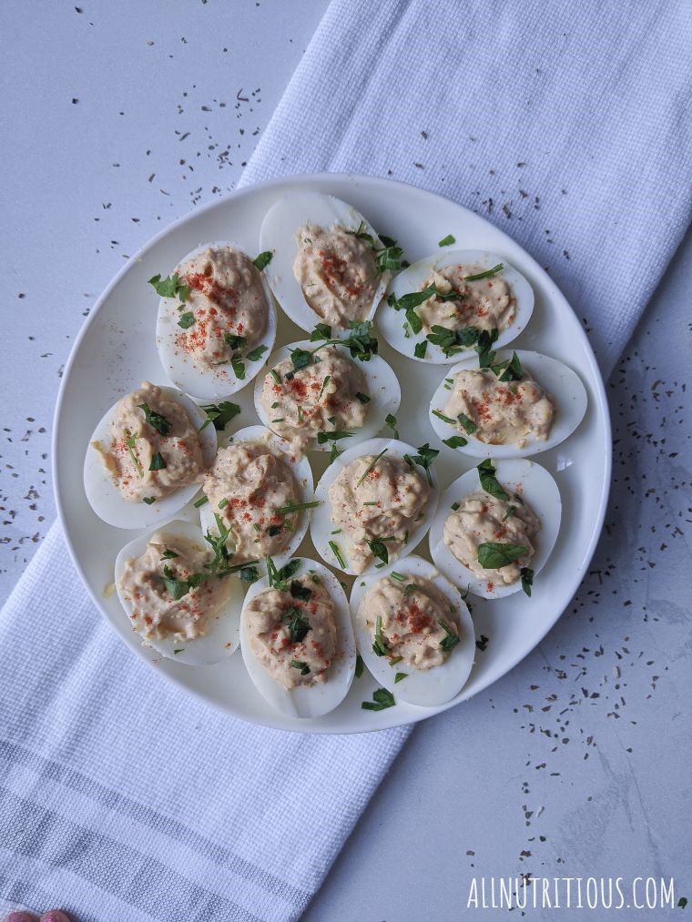 deviled eggs on a plate