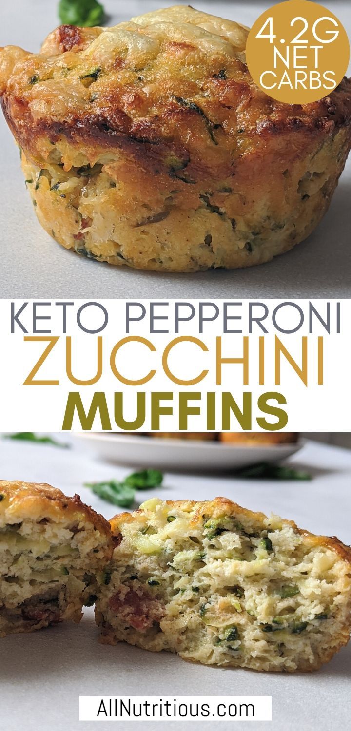 keto pepperoni zucchini muffins long pin