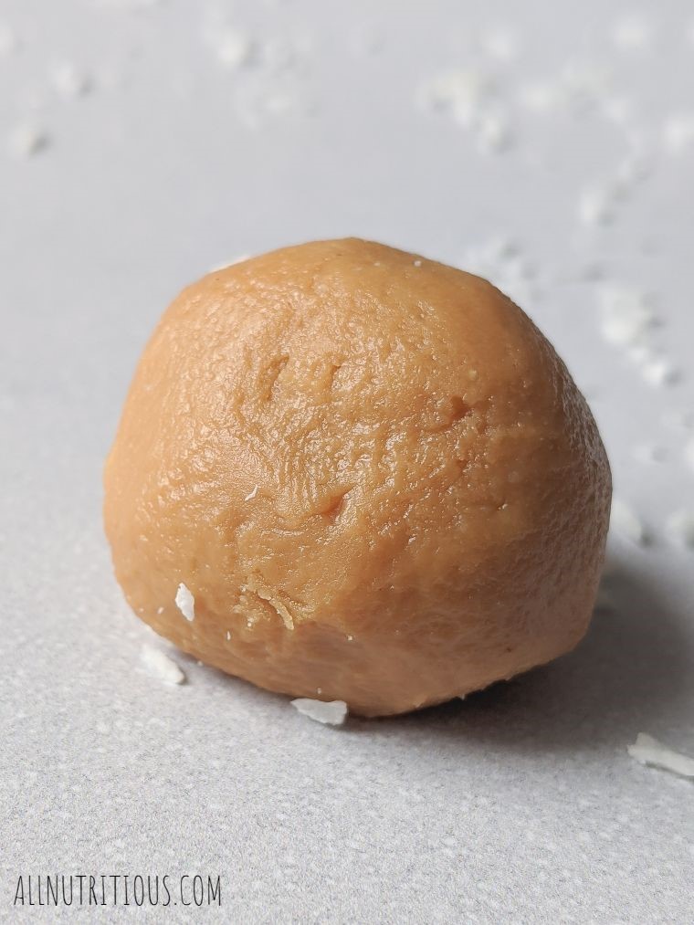 peanut butter ball close up
