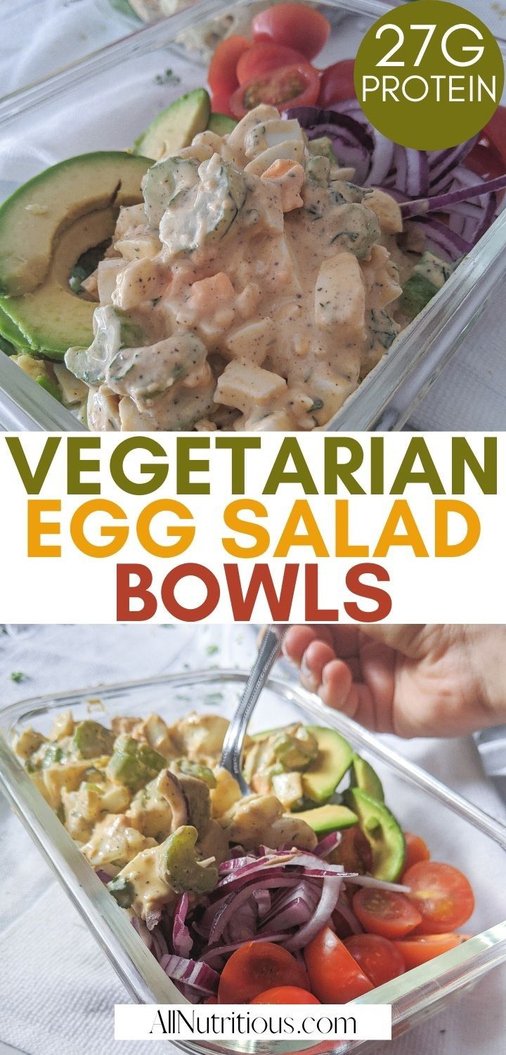 vegetarian egg salad bowls pinterest pin