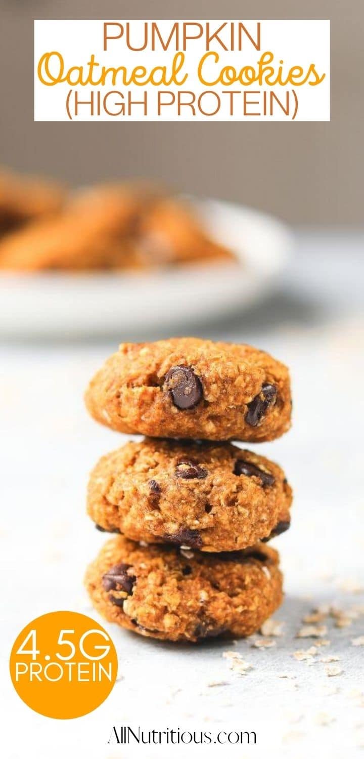 pumpkin oatmeal cookies with chocolate chips pin