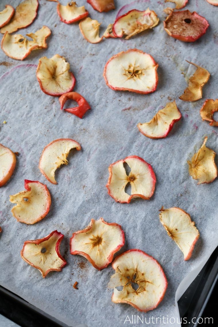 baked apples on sheet pan