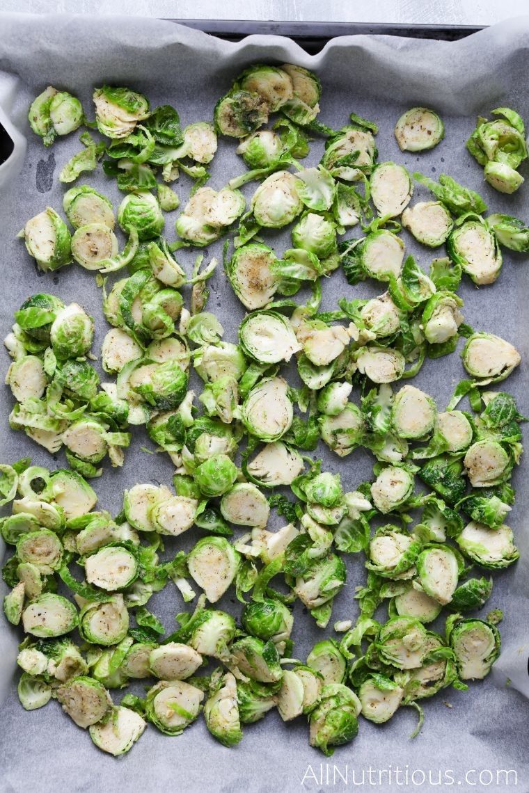 sprouts on a baking sheet
