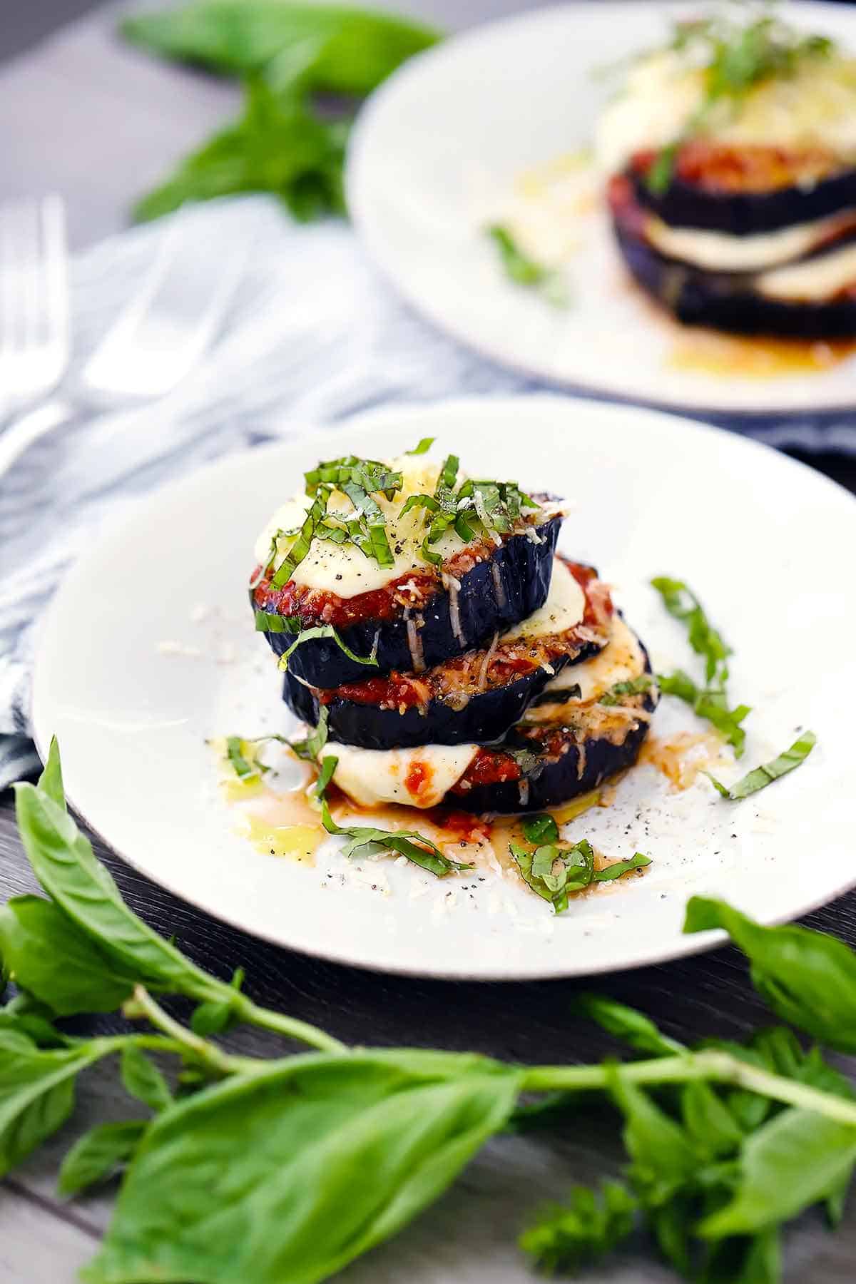 Eggplant Parmesan Stacks