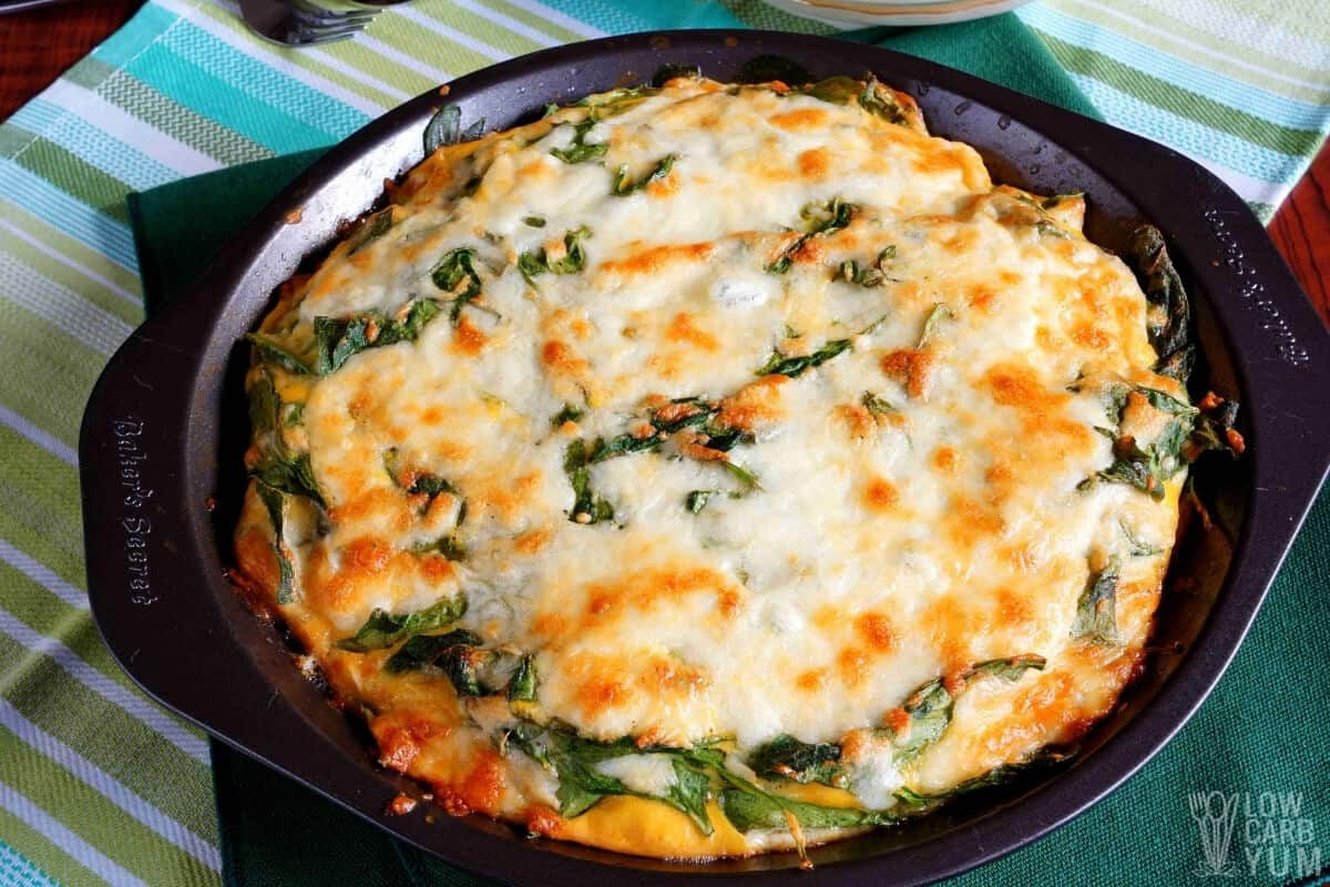 Crustless Spinach Cheese Pie