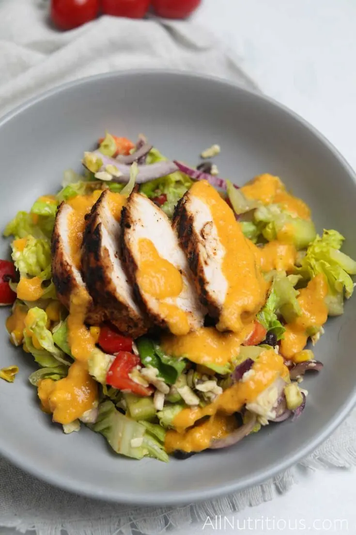 Chipotle Chicken Salad with Mango Dressing
