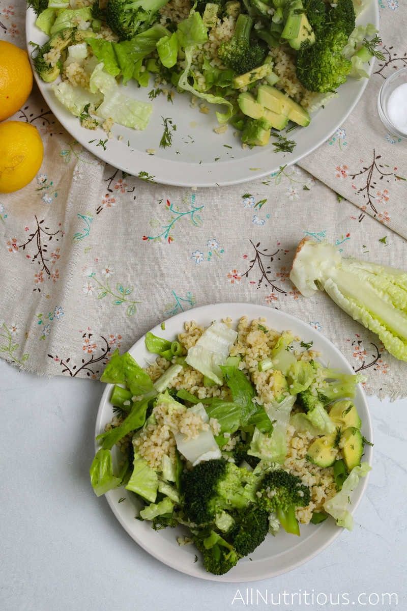 two plates of broccoli salad
