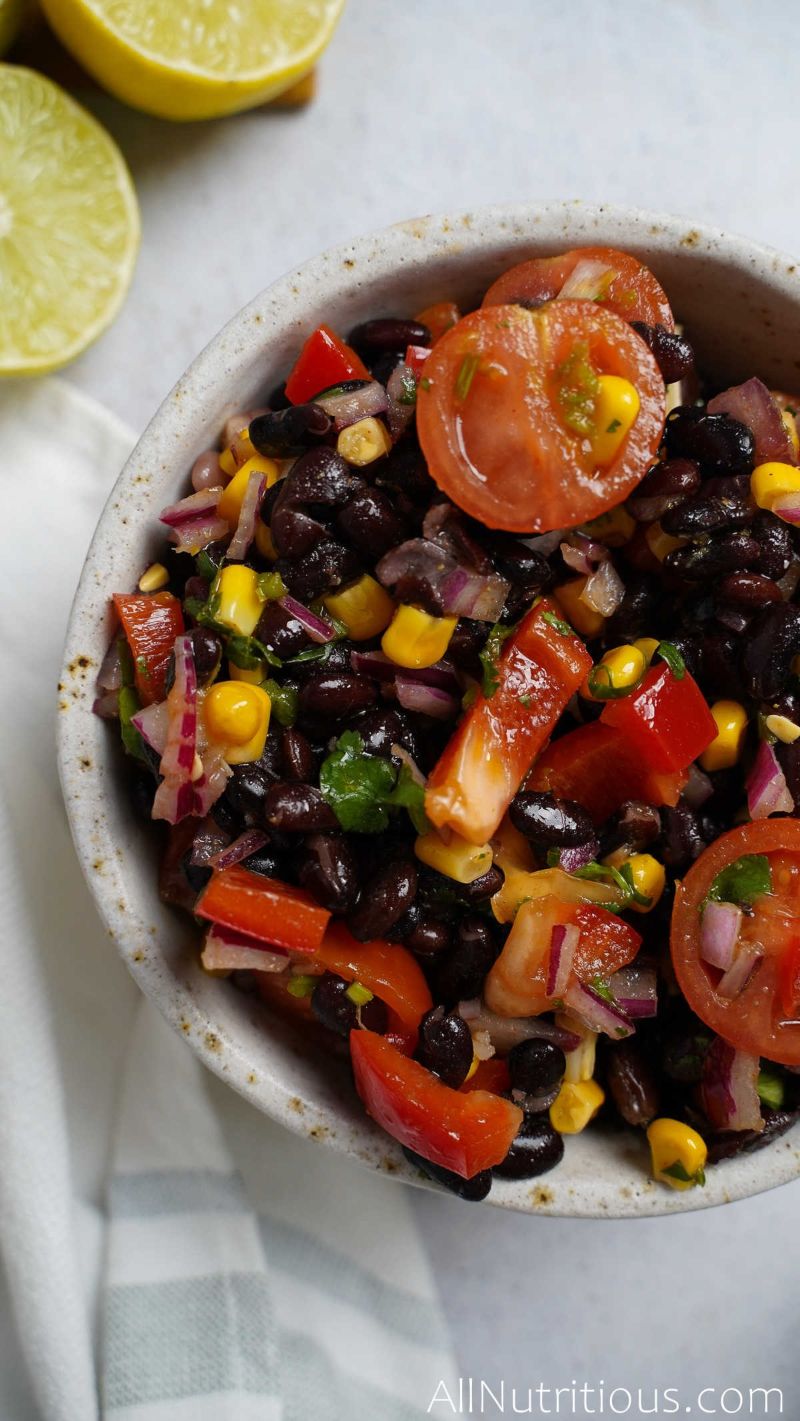 completed mexican bean salad