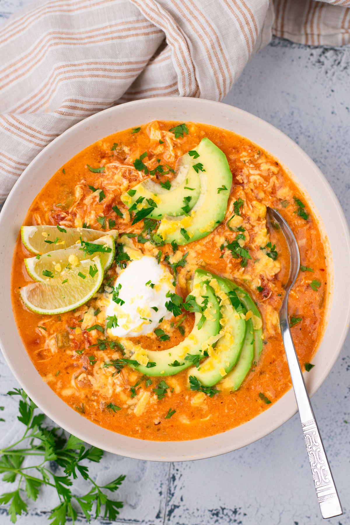 low carb chicken fajita soup