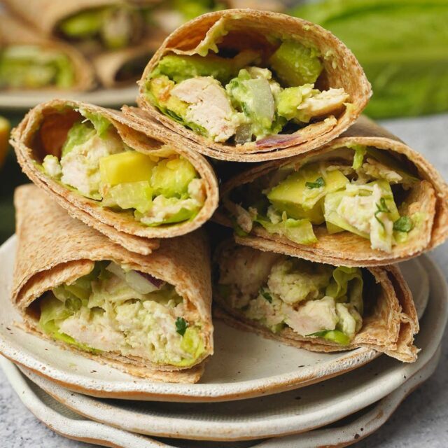 Chicken Avocado Wrap High Protein Low Calorie All Nutritious
