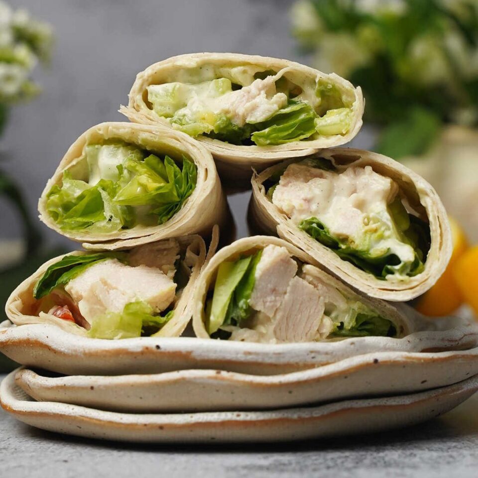 Chicken Salad Wrap (High Protein, Low Calorie) All Nutritious