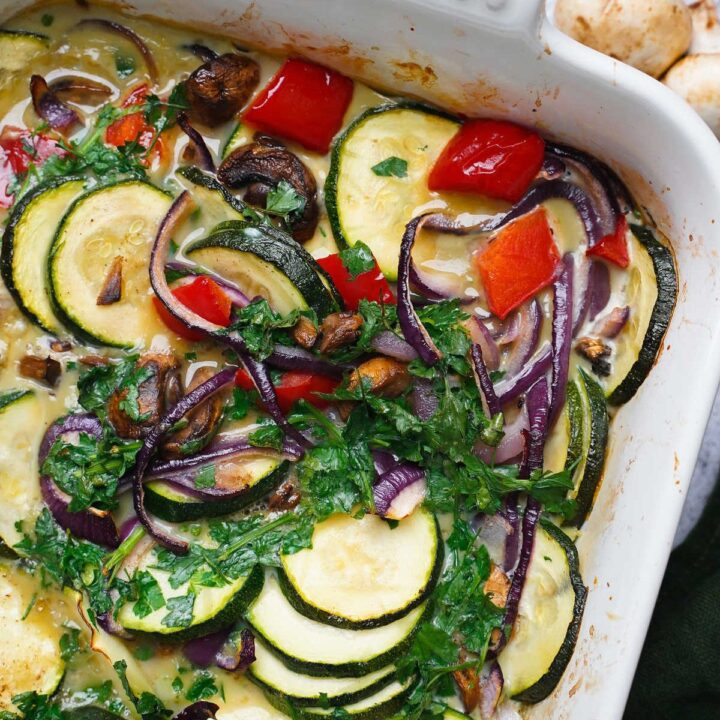 veggie egg bake for breakfast