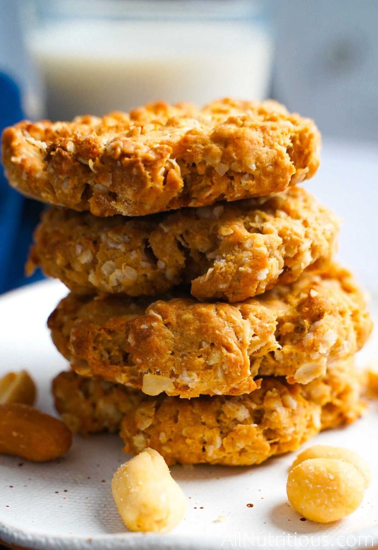 four peanut butter cookies