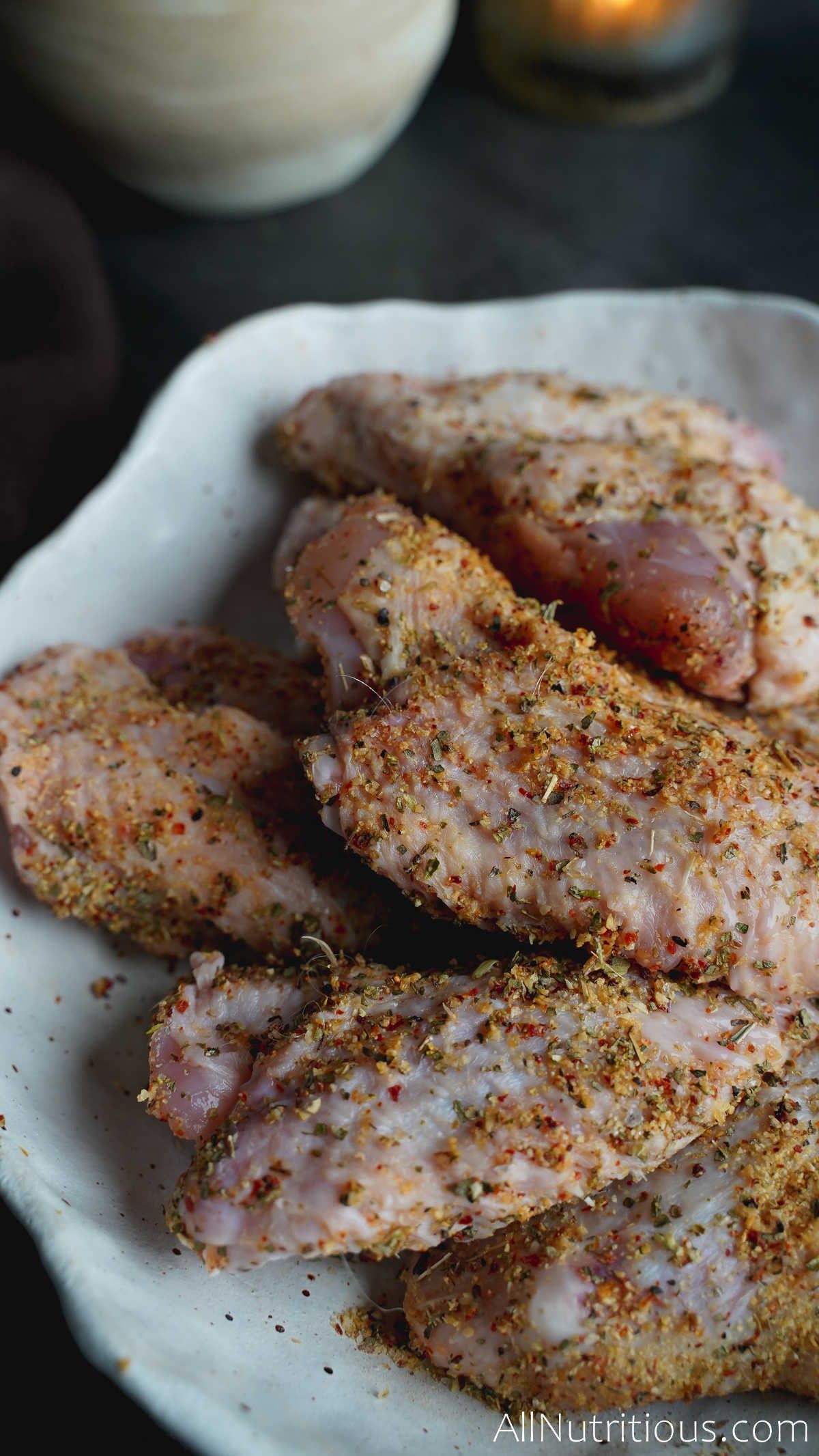 spice coated chicken