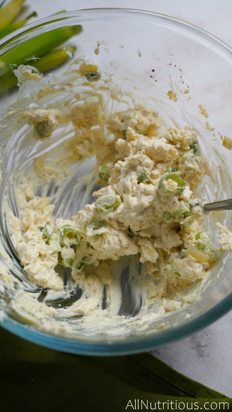 cream cheese mixture in bowl