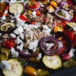 greek chicken sheet pan dinner
