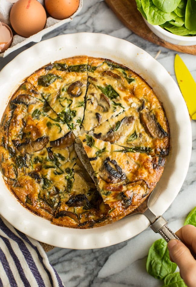 Bacon and Mushroom Crustless Quiche