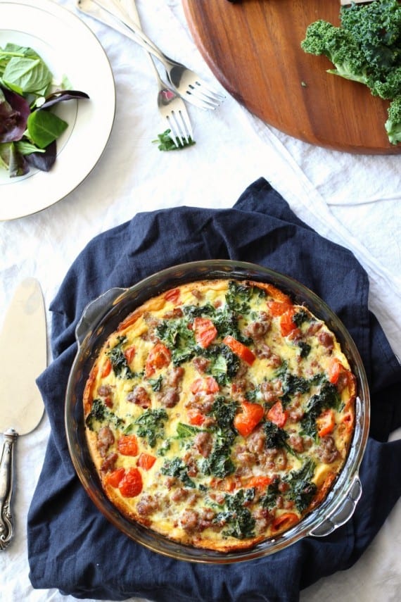 Butternut Squash Crust Quiche