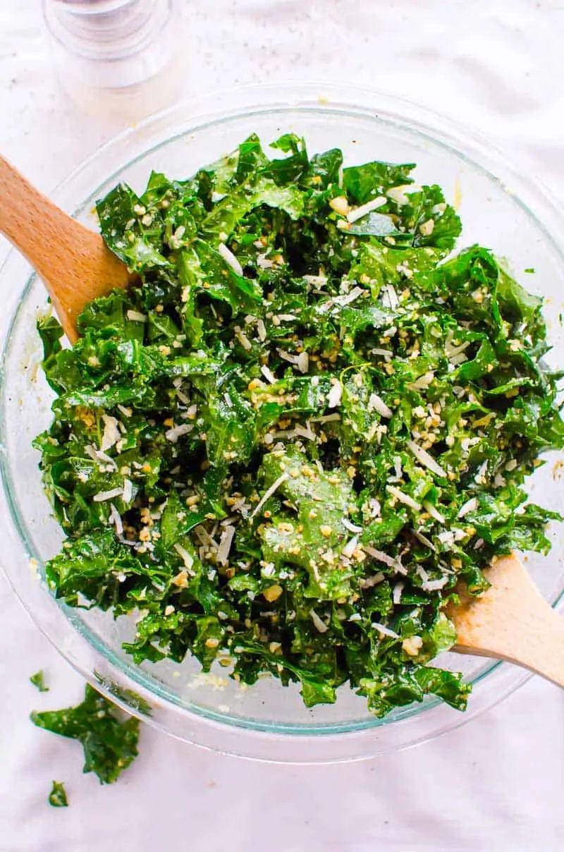 Lemon Kale Salad with Garlic and Parmesan