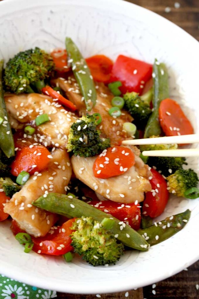 Sheet Pan Chicken and Vegetables Stir Fry