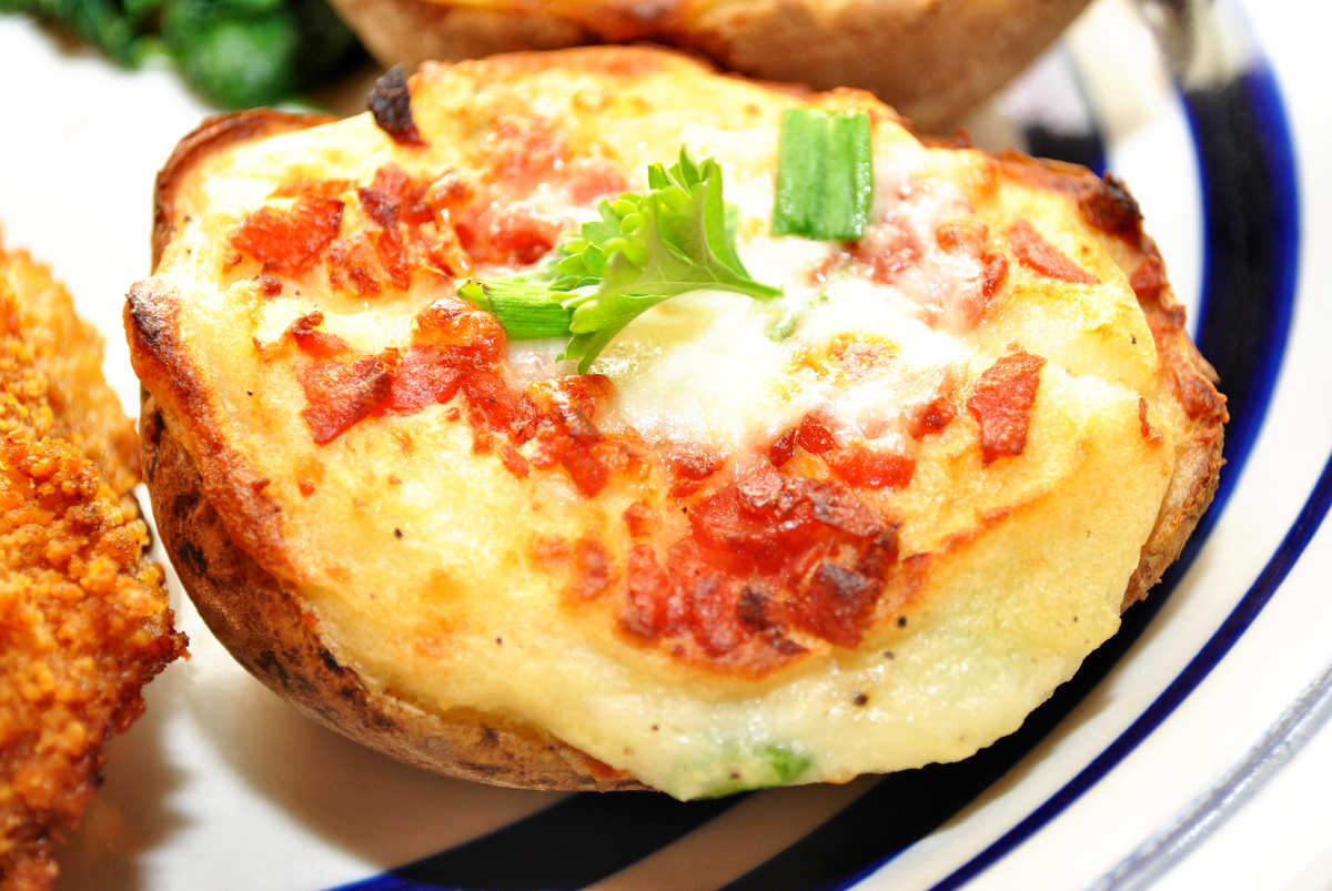 Twice Baked Pepper Stuffed Potatoes