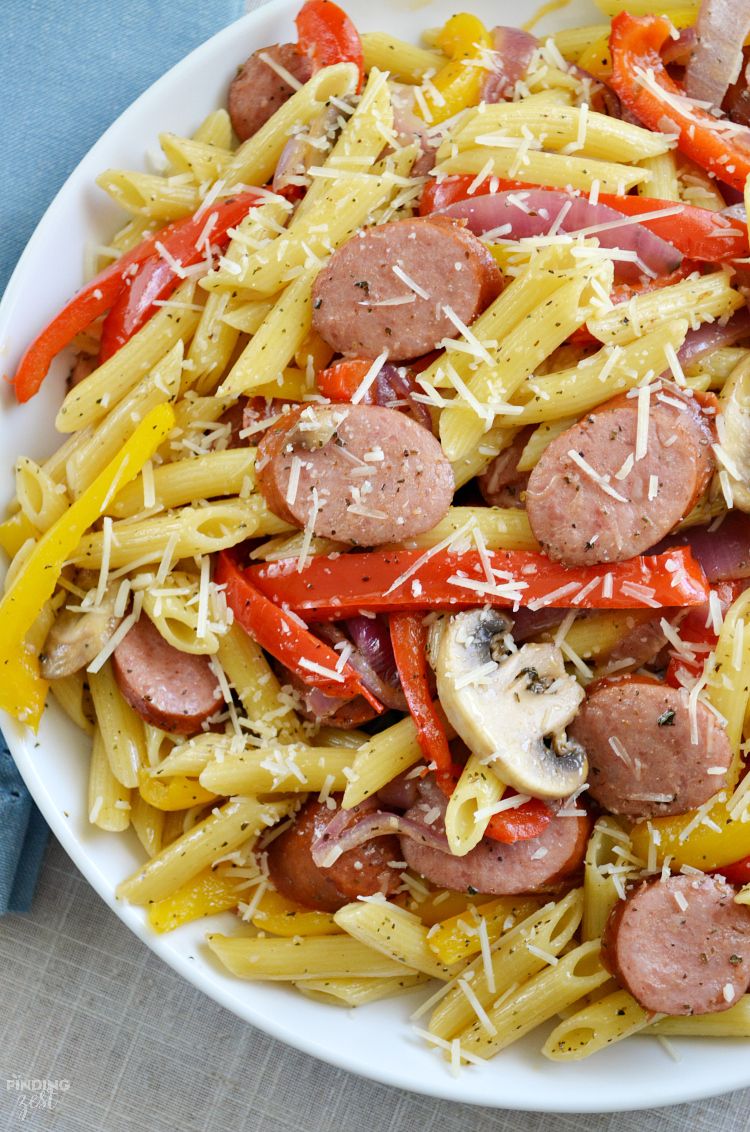 Smoked Sausage with Penne Pasta