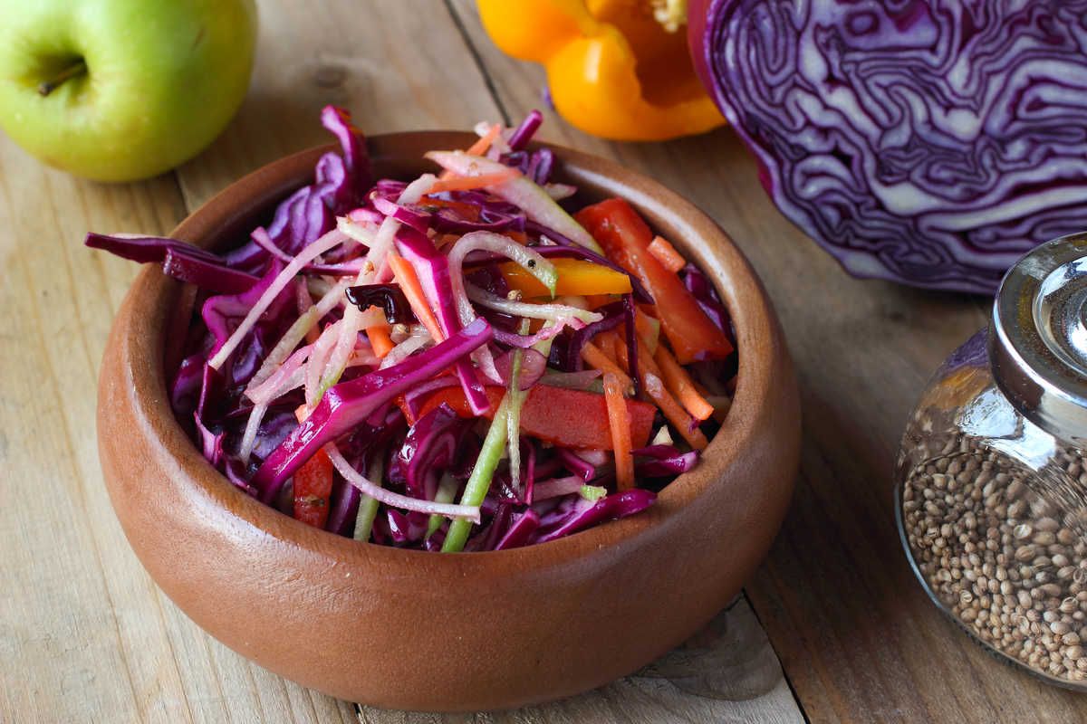 Sweet Celery Seed Apple Slaw