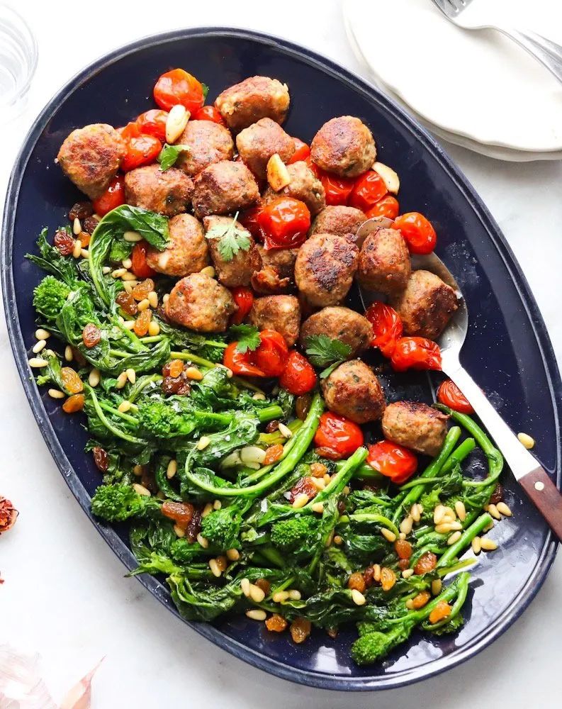 Italian Meatballs with Broccoli