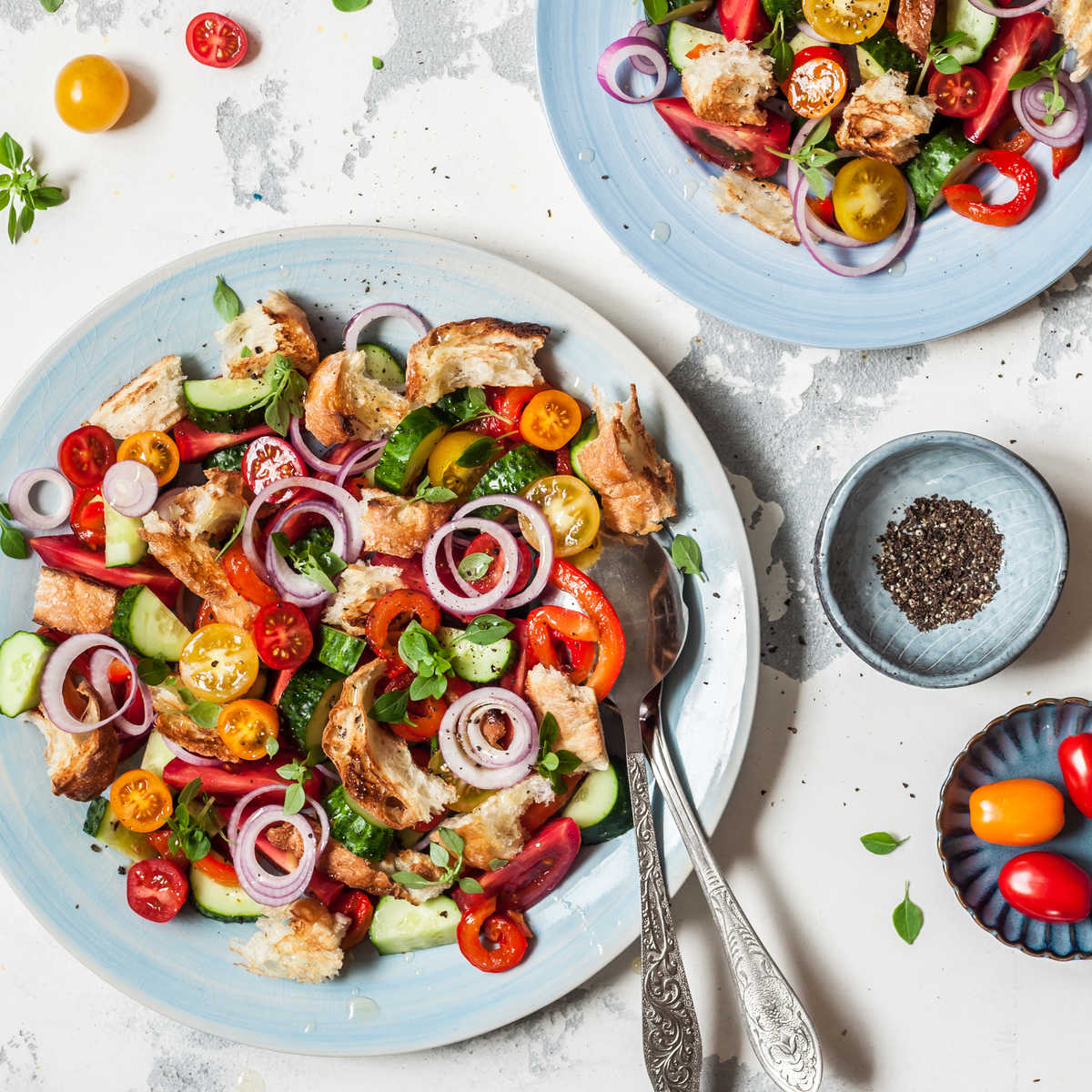 Avocado Panzanella Salad