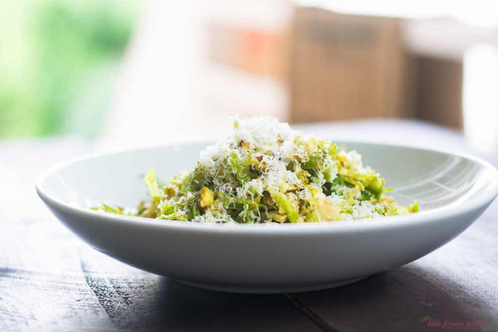 Shaved Brussels Sprouts Salad with Pistachios and Pecorino