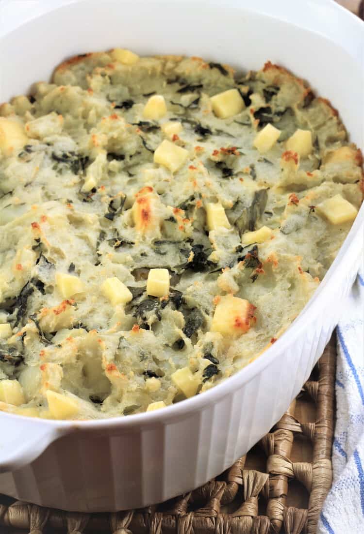 Cheesy Swiss Chard Potato Casserole