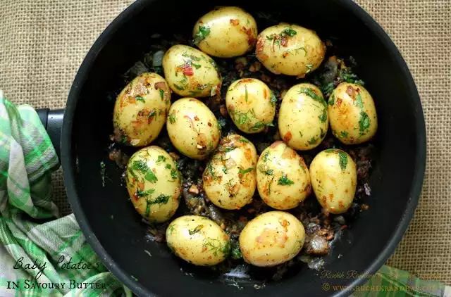 baby Potatoes in Garlic Butter