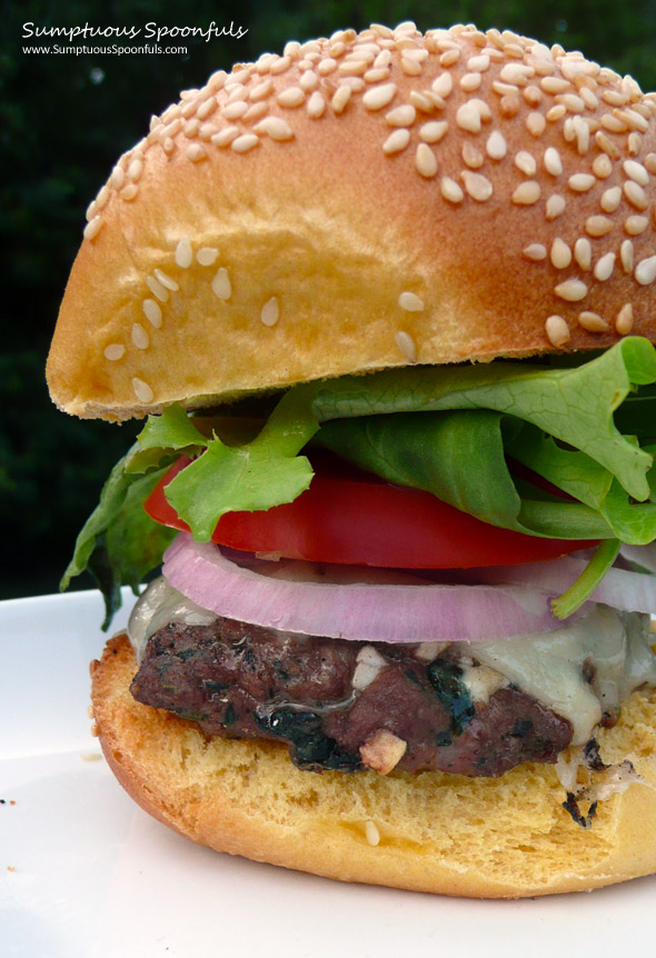 Blue Cheese and Spinach Venison Burgers