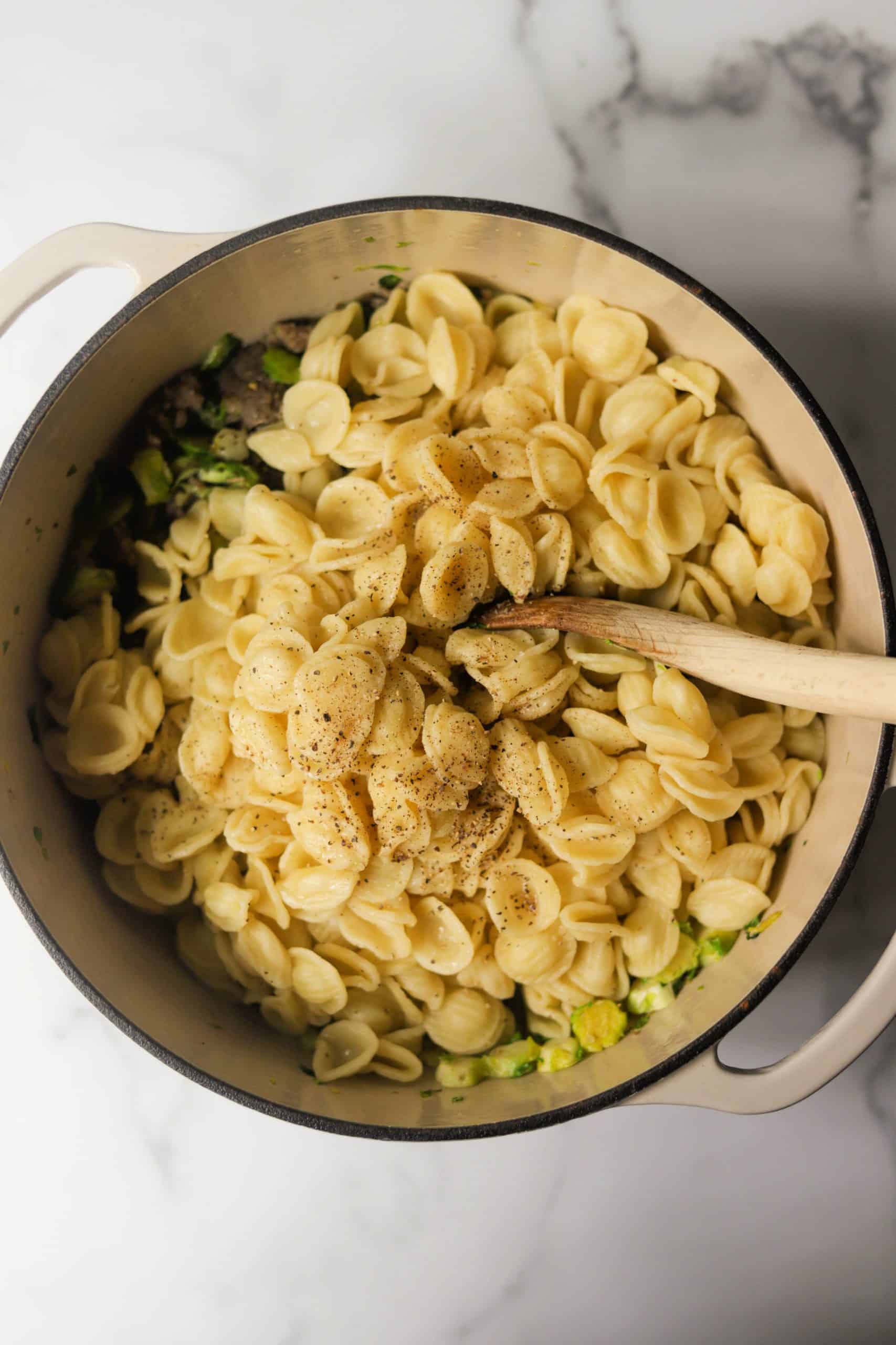 Brussels Sprouts Sausage Pasta