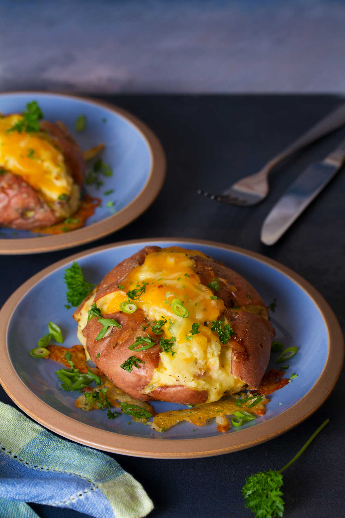 Broccoli Cheddar Twice Baked Potatoes