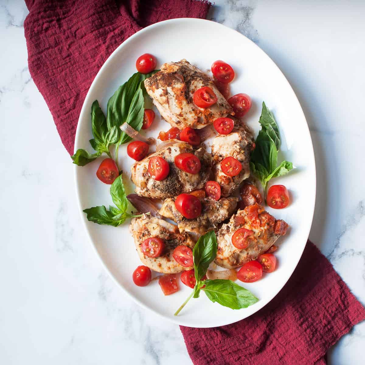 Crockpot Bruschetta Chicken