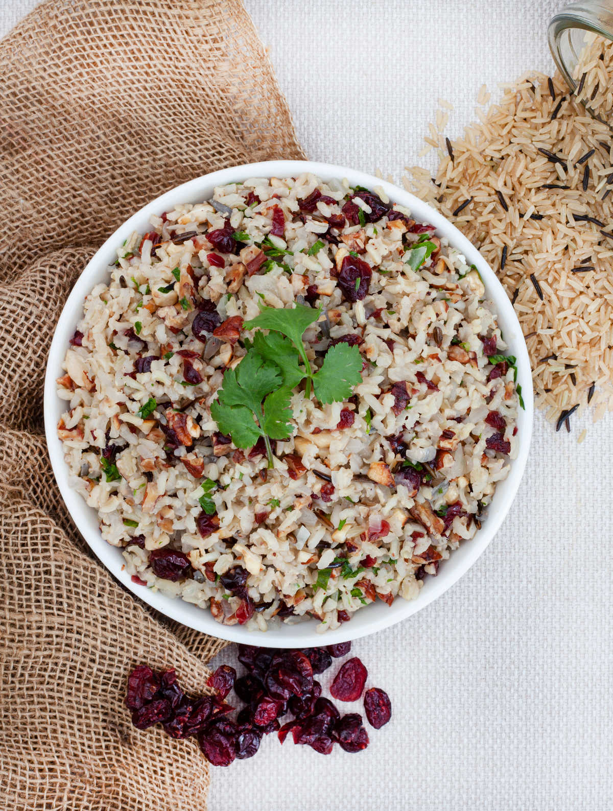 Cranberry and Edamame Brown Rice Salad