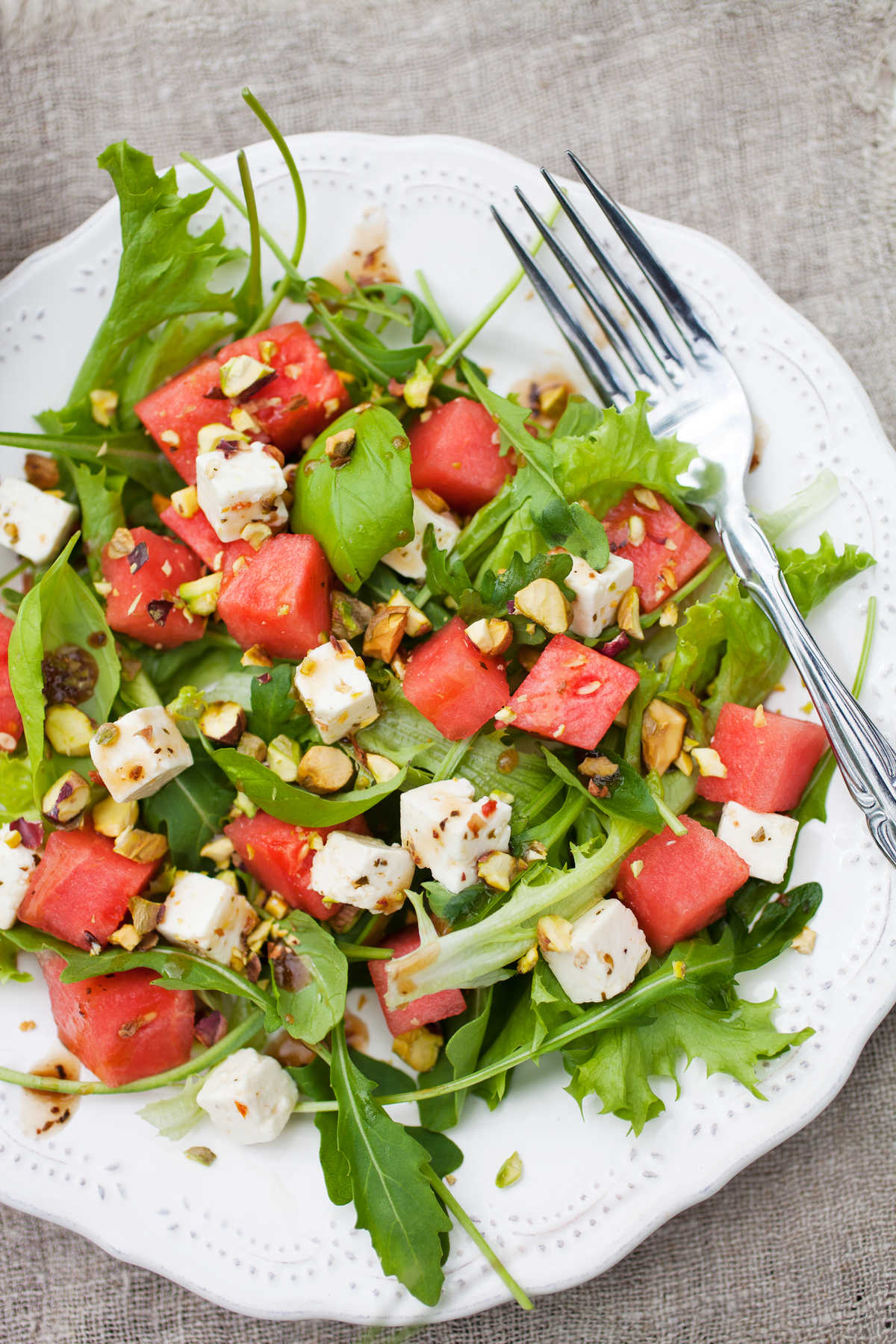 Watermelon Feta Mint Salad