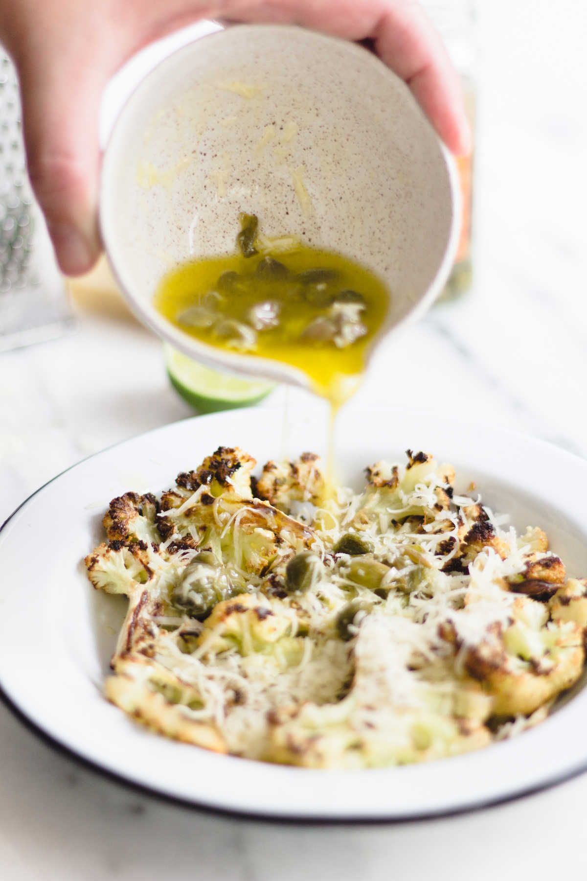 Roasted Cauliflower with Parmesan