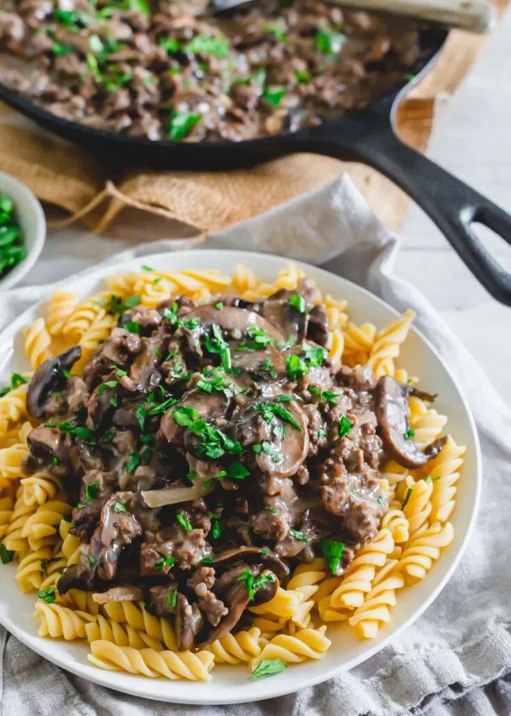 Creamy Dairy-Free Venison Stroganoff