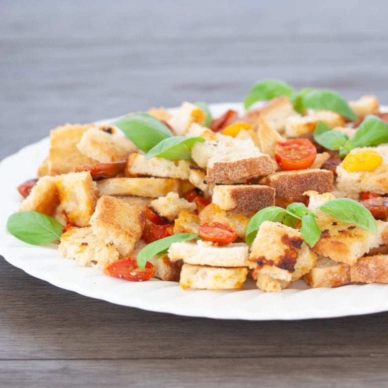 Vegan Sheet Pan Panzanella