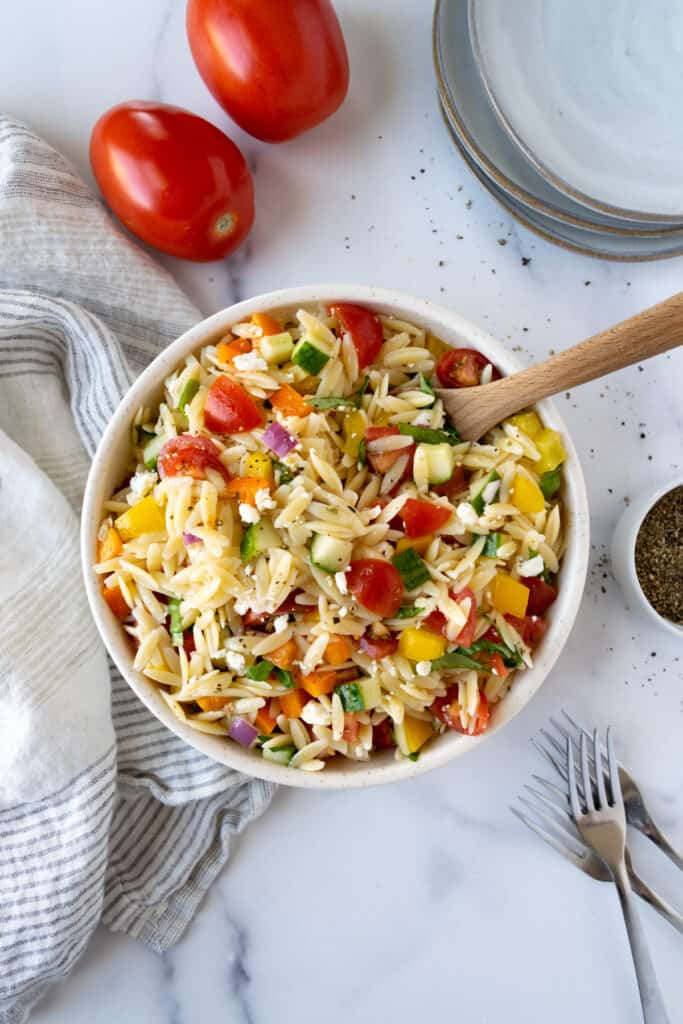 Rainbow Orzo Salad