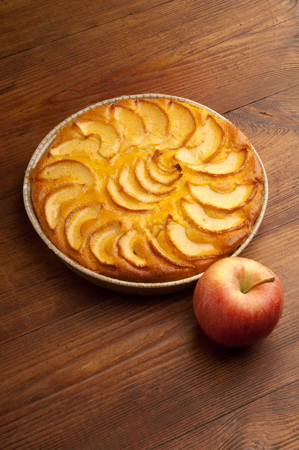 Honey Glazed Upside Down Apple Cake