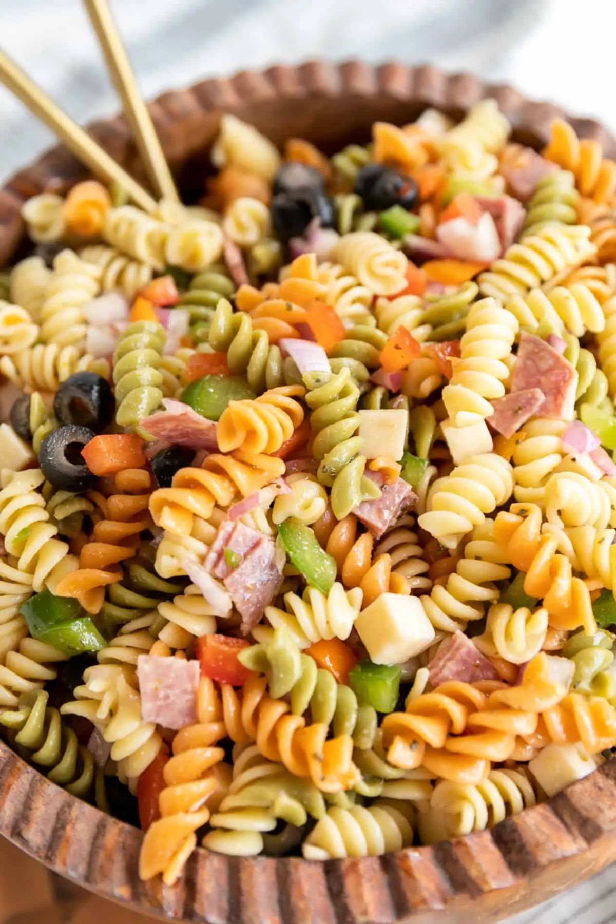 Antipasto Pasta Salad with Italian Vinaigrette Dressing