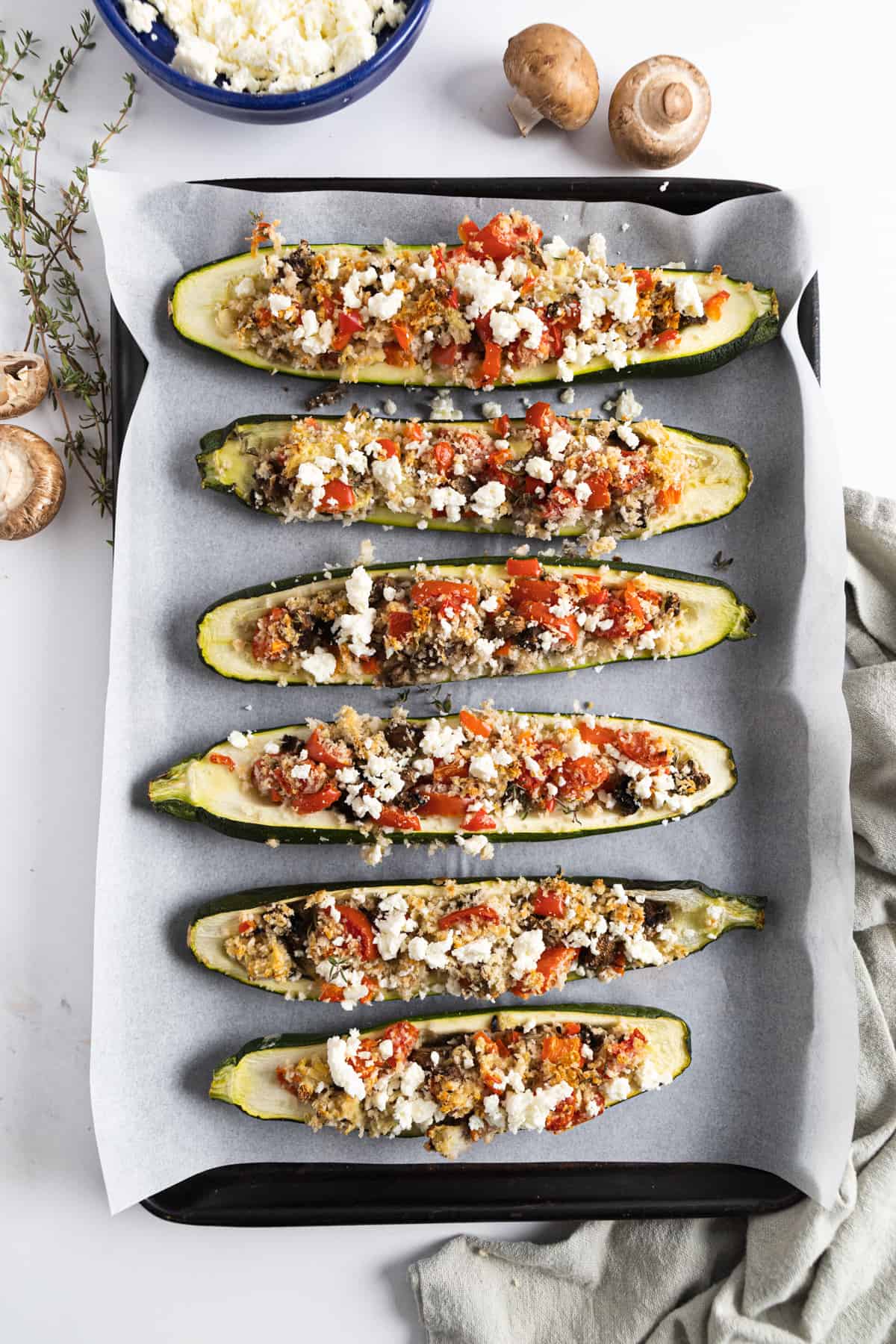 Vegetarian Stuffed Zucchini