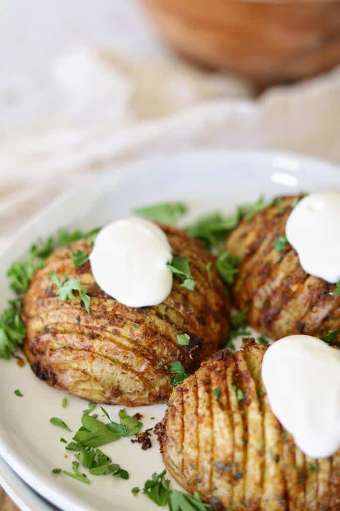 Air Fryer Hasselback Potatoes