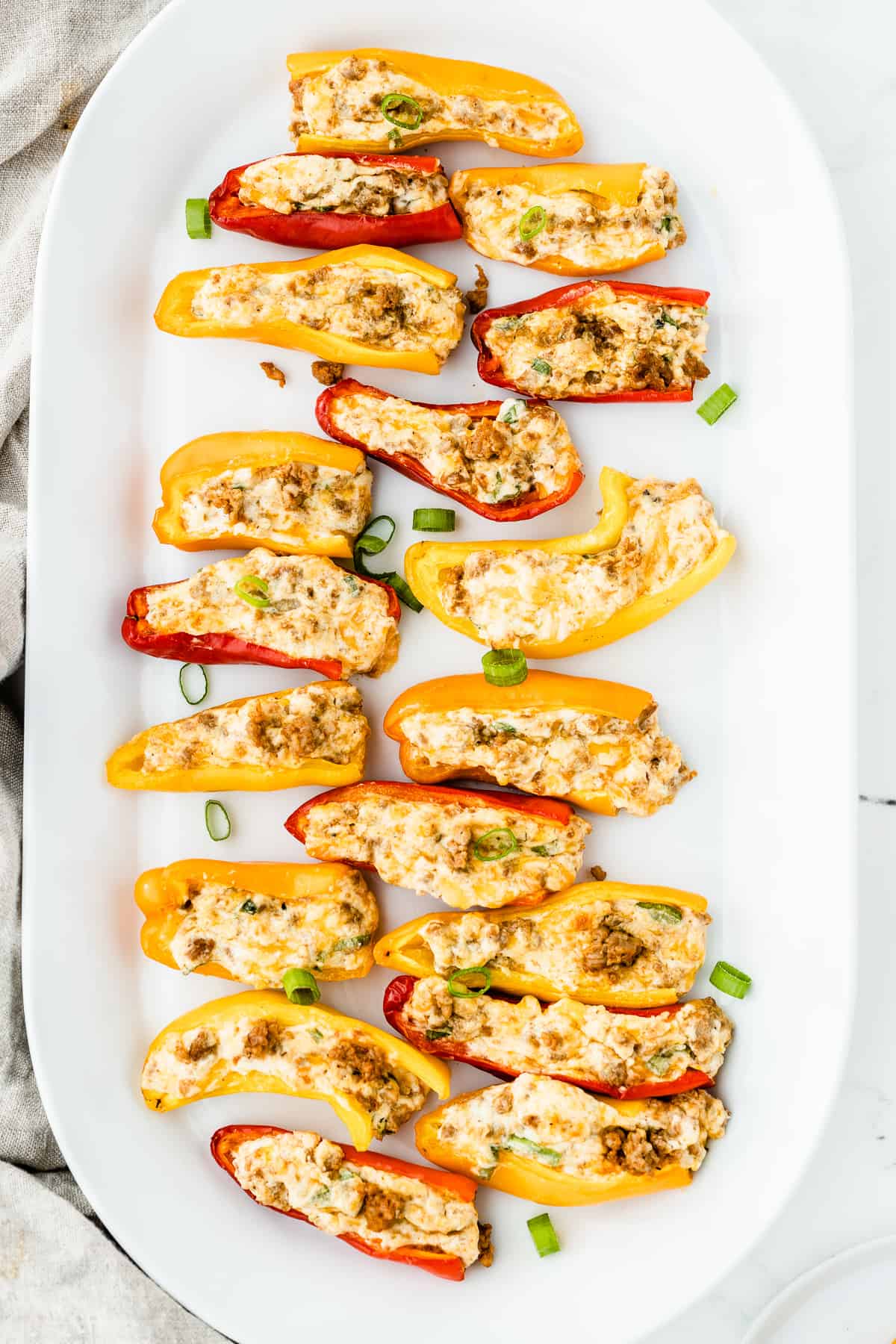 Cream Cheese Chorizo Stuffed Mini Peppers