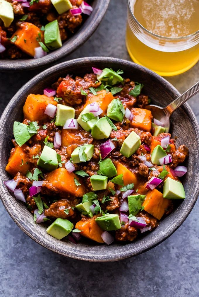 Slow Cooker Bison Sweet Potato Chili